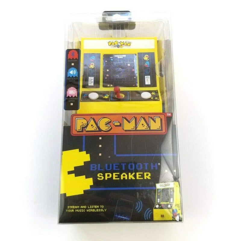 Pacman SP2-17718 Arcade Retro Bluetooth Speaker Lightweight and Portable, Rechargeable Bluetooth Speaker, Lights up for Super Fun,Works with All Bluetooth Devices, Great Technology - LeoForward Australia