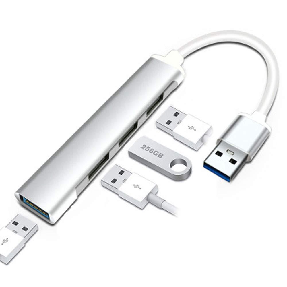axGear Aluminum 4 Port USB 3.0 Hub 5Gbps High Speed Mini Portable Adapter for PC Laptop - LeoForward Australia