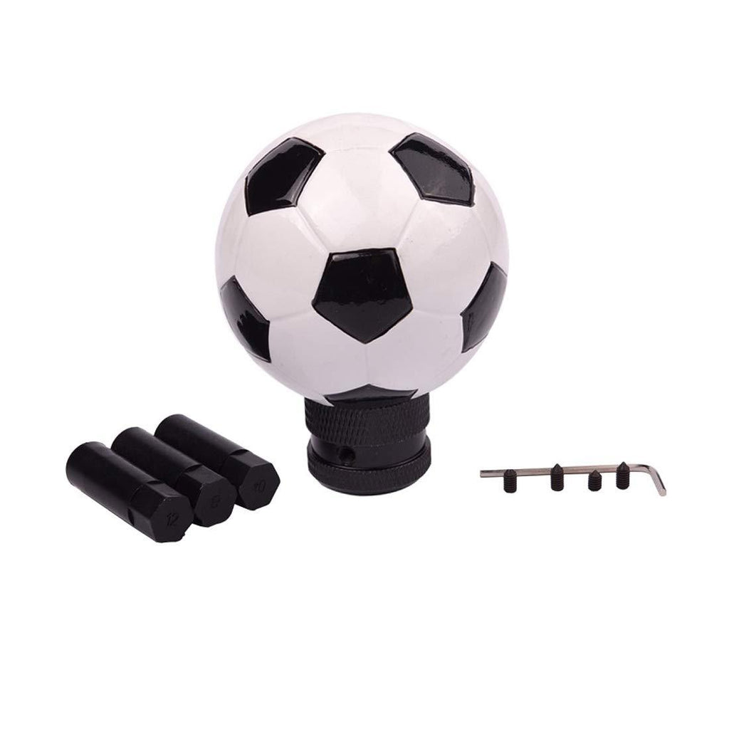  [AUSTRALIA] - WYF Football Fan-Shaped Gear Shift knob with 3 Plastic adapters Universal for Most Manual transmissions or Automatic transmissions Without Lock Button