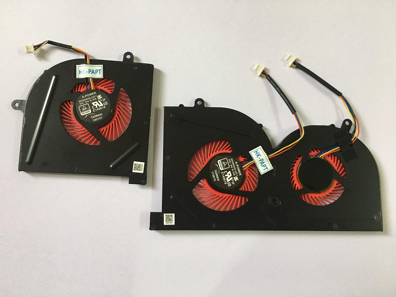  [AUSTRALIA] - HK-part Fan Replacement for MSI GS63VR Series GS63VR 6RF GS63VR 7RF GS63VR Stealth Pro MS-16K2 MS-17B1 BS5005HS-U2L1 BS5005HS-U2F1 Gpu CPU Cooling Fan