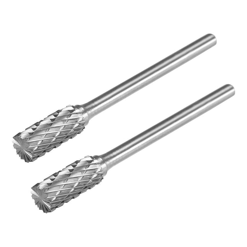 uxcell Tungsten Carbide Rotary Files 1/8" Shank, Double Cut Top Toothed Cylinder Shape Rotary Burrs Tool 5mm Dia, for Die Grinder Wood Soft Metal Polishing Model Engineering, 2pcs - LeoForward Australia