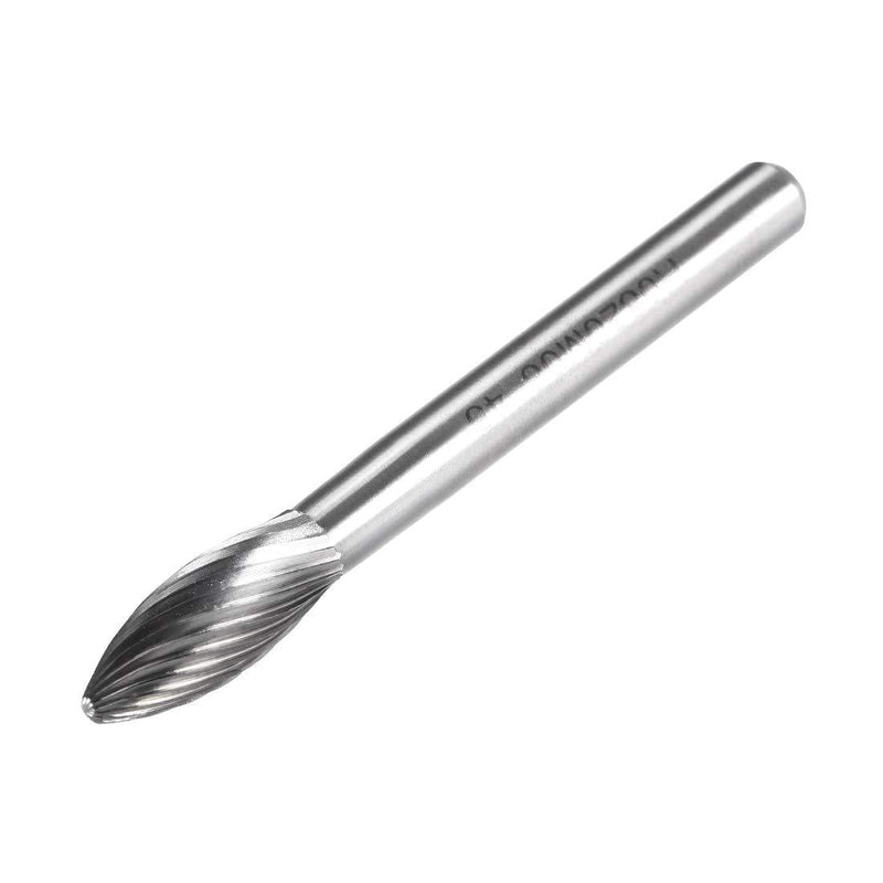 uxcell Tungsten Carbide Rotary Files 1/4" Shank, Single Cut Flame Shape Rotary Burrs Tool 8mm Dia, for Die Grinder Drill Bit Alloy Steel Hard Metal Carving Polishing Model Engineering - LeoForward Australia