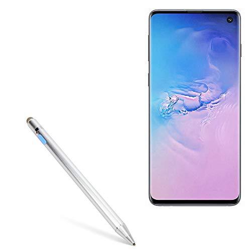 BoxWave Stylus Pen for Samsung Galaxy S10 [AccuPoint Active Stylus] Electronic Stylus with Ultra Fine Tip for Samsung Galaxy S10 - Metallic Silver General Active Stylus - LeoForward Australia