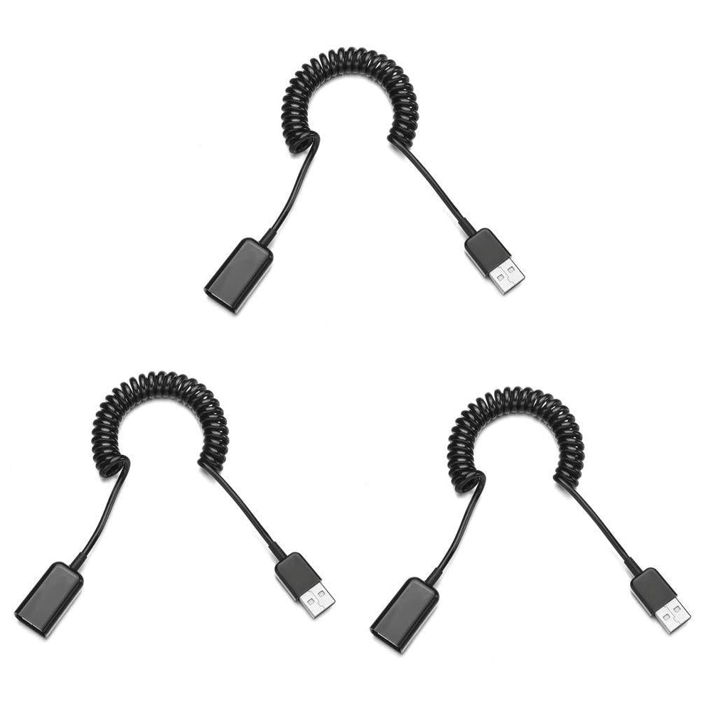 MXTECHNIC USB 2.0 Expansion Spring Coiled Cable 4in Standard Spiral Flexible Active Extension USB 2.0 A-Male to A-Female Processors for Printers, Cameras, Mouse and Other USB Computers (3 Packs) Male to A-Female Expansion cable 3 Packs - LeoForward Australia