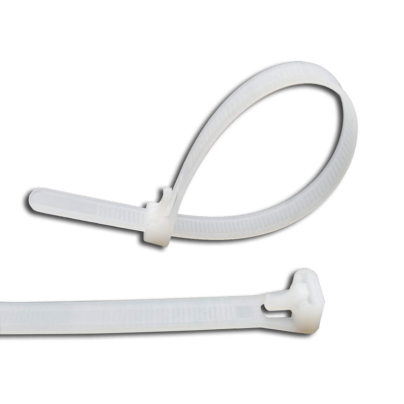  [AUSTRALIA] - Superun Releasable Zip Ties 8 Inch, 50 Lbs Tensile Strength Wire Ties (Reusable Cable Ties) Pack of 100 White
