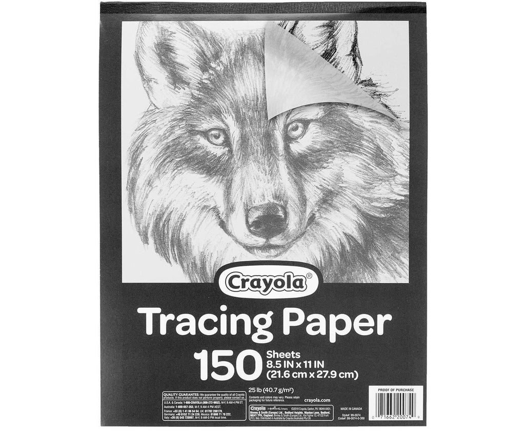 Crayola Tracing Paper 8 1/2” X 11”, Great for Light Up Tracing Pad, Gift, 150Count, Multicolor, Model - LeoForward Australia