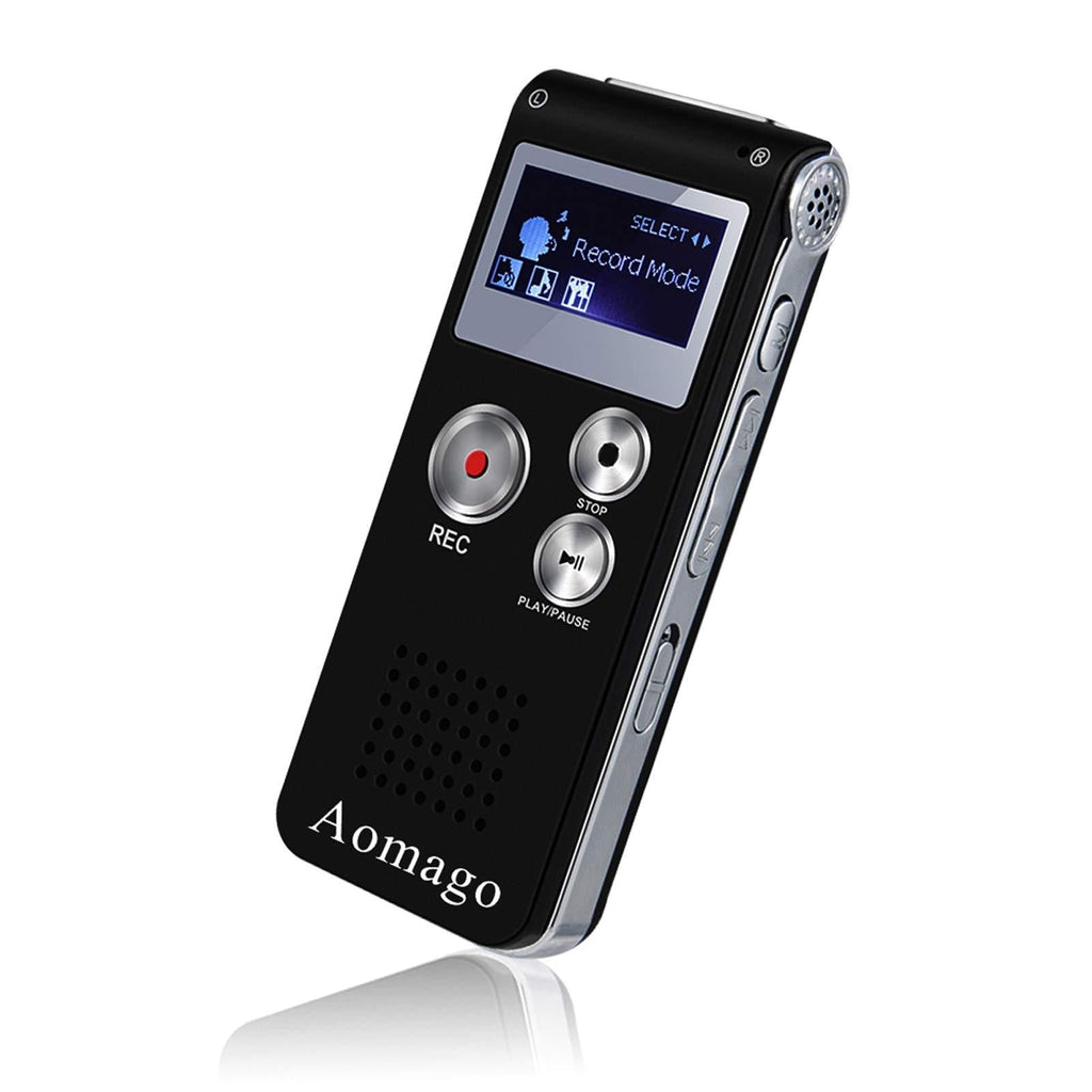  [AUSTRALIA] - Digital Voice Recorder Voice Activated Recorder for Lectures, Meetings, Interviews Aomago 8GB Audio Recorder Mini Portable Tape Dictaphone with Playback, USB, MP3