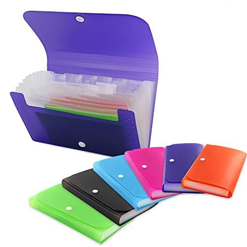  [AUSTRALIA] - 3-Pockets Coupon Personal Check Size Expanding File High Capacity Plastic Business Portable Accordion File Bag Folder Office Organizer for Receipts and Checks Pack of 2 - by Emraw