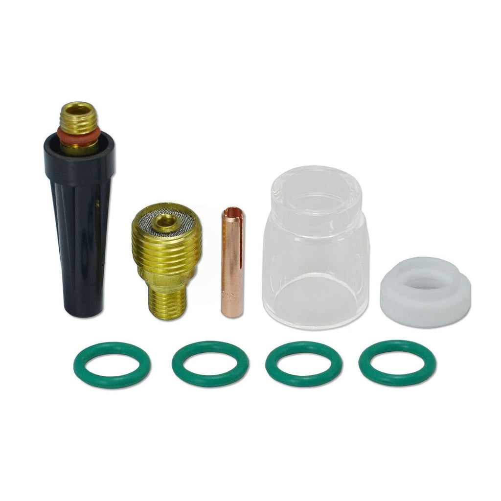  [AUSTRALIA] - TIG Gas Lens Collet Body 45V45 Pyrex Cup Kit for DB SR WP 9 20 25 TIG Welding Torch 9pcs