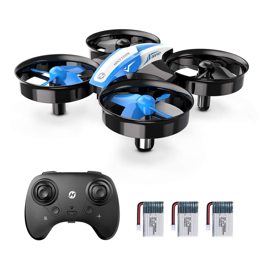  [AUSTRALIA] - Holy Stone Mini Drone for Kids and Beginners RC Nano Quadcopter Indoor Small Helicopter Plane with Auto Hovering, 3D Flip, Headless Mode and 3 Batteries, Great Gift Toy for Boys and Girls, Blue