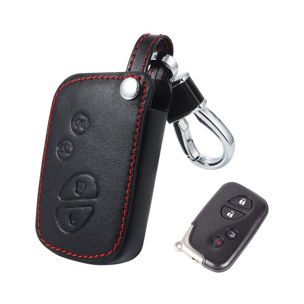 Partol Key Fob Case for Lexus Leather Keyless Entry Remote Control Key Fob Cover Case Replacement Fit Lexus ES300 ES330 ES350 RX350 RX300 IS300 IS250 GX470 GX460 lS460 GS300 GS400 GS350 NX GX - LeoForward Australia