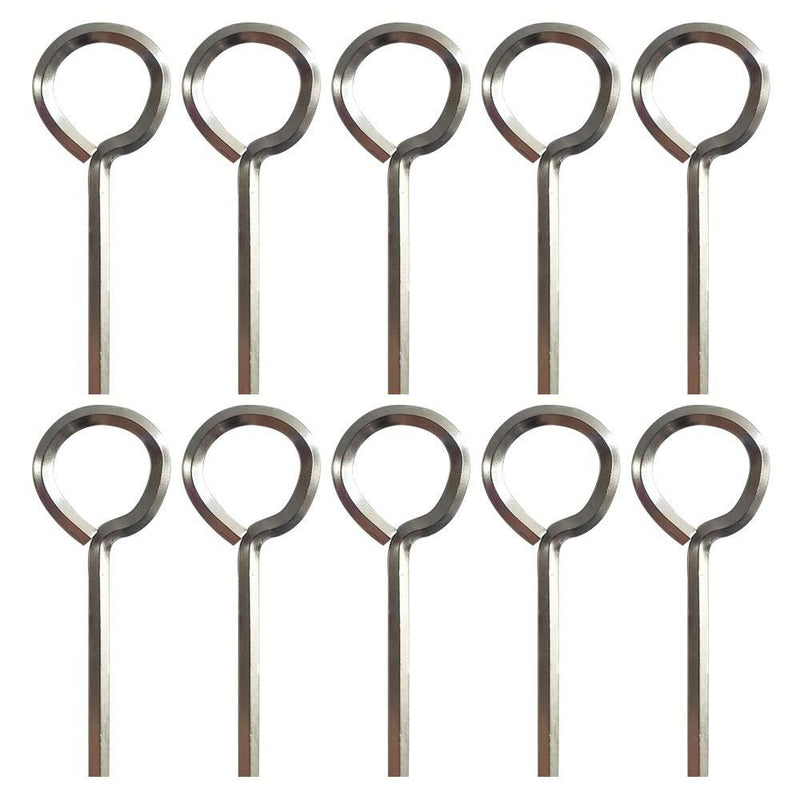  [AUSTRALIA] - 1/8” Standard Hex Dogging Key with Full Loop, Allen Wrench Door Key for Push Bar Panic Exit Devices, Solid Metal - 10 Packs Original version