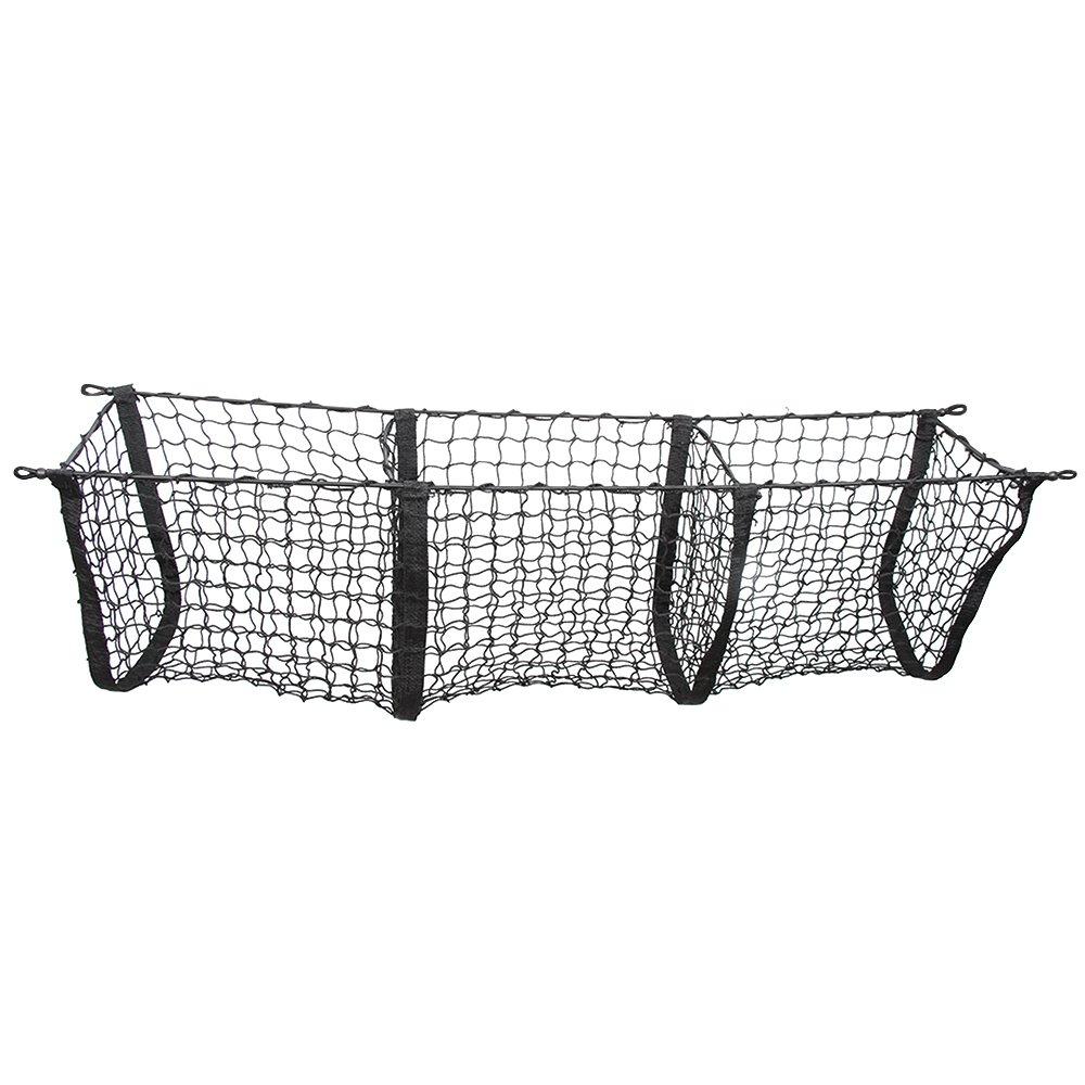  [AUSTRALIA] - POZEL Black Three-Pocket Storage Cargo Net for Ford F150 F250 F350 Super Duty, Raptor Truck