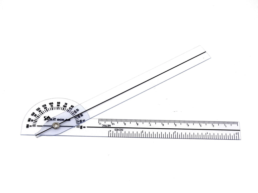  [AUSTRALIA] - A2ZSCILAB Plastic 6" Economy Goniometer 180 Degree ISOM Physical Therapy Angle Protractor Ruler