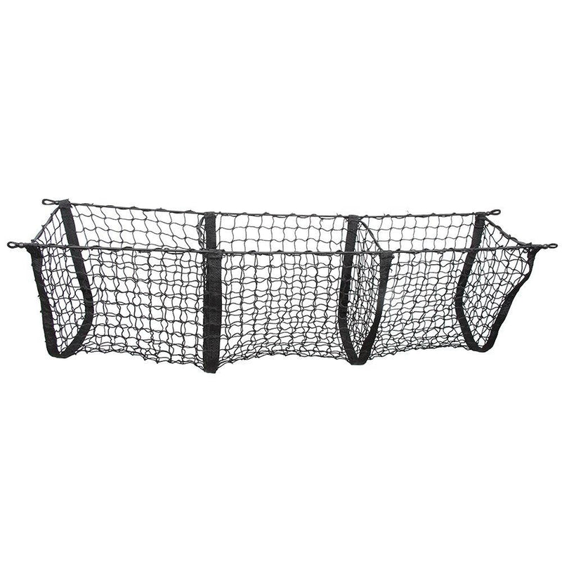  [AUSTRALIA] - POZEL Black Three-Pocket Storage Cargo Net for Jeep Wrangler JK JKU JL JLU Rubicon Sahara (2007-2019)