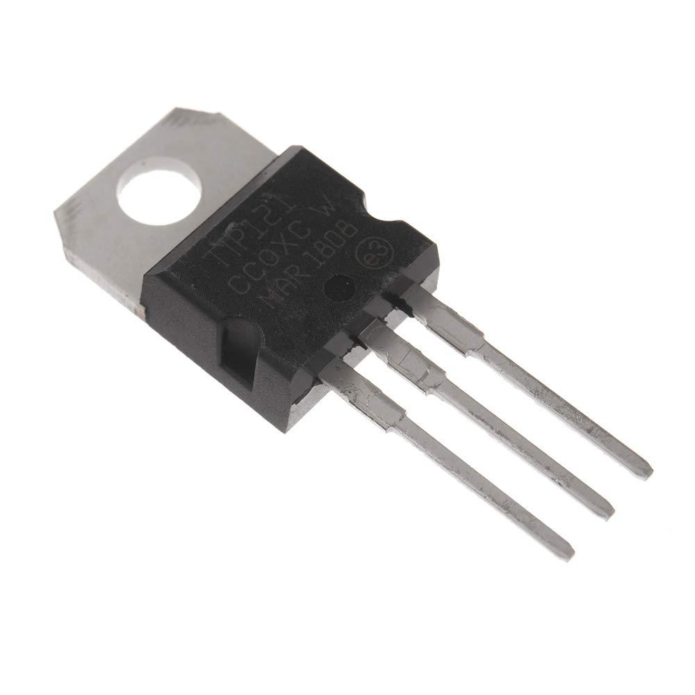 Bridgold 20pcs TIP121 TO-220 NPN Darlington Bipolar Power Transistor 80v HFE:1000,3-Pin - LeoForward Australia