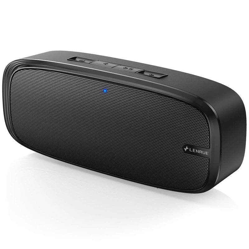 LENRUE Bluetooth Speaker, Wireless Portable Speaker with Loud Stereo Sound, Rich Bass, 12-Hour Playtime, Built-in Mic. Perfect for iPhone, Samsung and More Black - LeoForward Australia