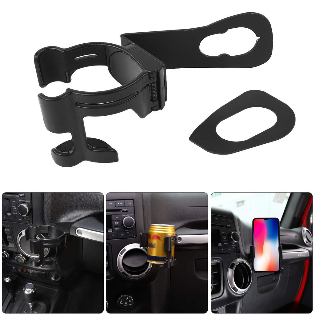  [AUSTRALIA] - Savadicar JK Multi-Function Drink Cup Phone Holder, 2 in 1 Bolt-on Stand Bracket Organizer for 2011-2018 Jeep Wrangler JK JKU Sahara Rubicon & Unlimited