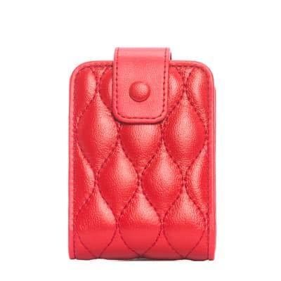 Lipstick Case with Mirror Cute Portable Makeup Bag Cosmetic Pouch takes up to 3 lipstick and lip gloss: Travel size on the go (RED) RED - LeoForward Australia