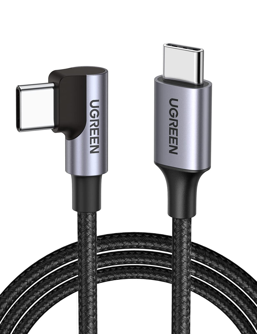UGREEN USB C to USB C Cable Right Angle 90 Degree Type C 60W PD Fast Charge Compatible with Samsung Galaxy S21 S20 S10 Note 20 10 Google Pixel 4 3 XL MacBook Pro Air 13" iPad Pro 2021 2020 Switch 6FT - LeoForward Australia