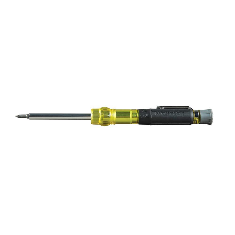  [AUSTRALIA] - Klein Tools 32613 Multi-Bit Screwdriver, Precision HVAC 3-in-1 Pocket Screwdriver with Phillips, Slotted and Schrader Bits 3-in-1 HVAC Pocket Screwdriver