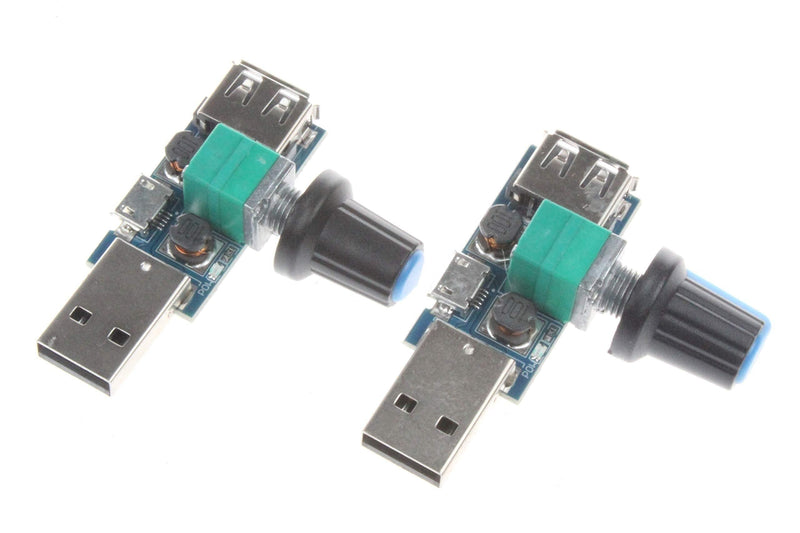 NOYITO 5V USB Fan Stepless Speed Controller Regulator with Switch Speed Module DC 4-12V to 2.5-8V 5W （Pack of 2） - LeoForward Australia