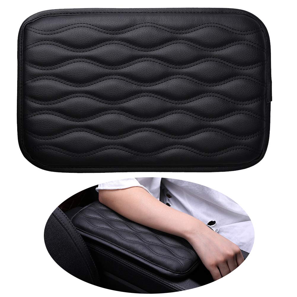  [AUSTRALIA] - pengxiaomei Center Console Pad, Black Car Armrest Pad Car Armrest Seat Box Cover Protector for Most Vehicle, SUV, Truck, Car