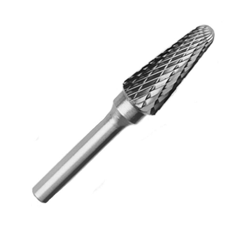 Carbide Burr KangTeer 1/4" Shank 12x28mm Tree Shape Double Cut Tungsten Carbide Rotary File Cutting Burs Tool Rotary Drill Die Grinder Bits ((1/4x12mm) L) (1/4*12mm) L - LeoForward Australia