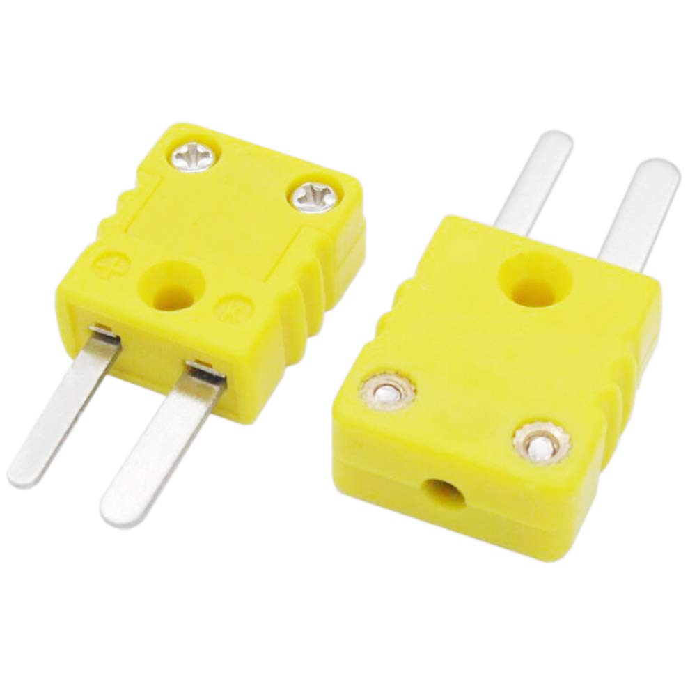  [AUSTRALIA] - Twidec/2Pcs Yellow K Type Thermocouple Connector Adapter Plugs for Thermocouple Mini Plug Temperature Sensors