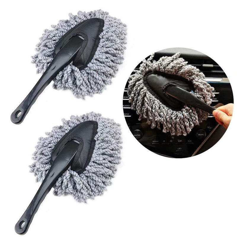  [AUSTRALIA] - IPELY 2 Pack Super Soft Microfiber Car Dash Duster Brush for Car Cleaning Home Kitchen Computer Cleaning Brush Dusting Tool