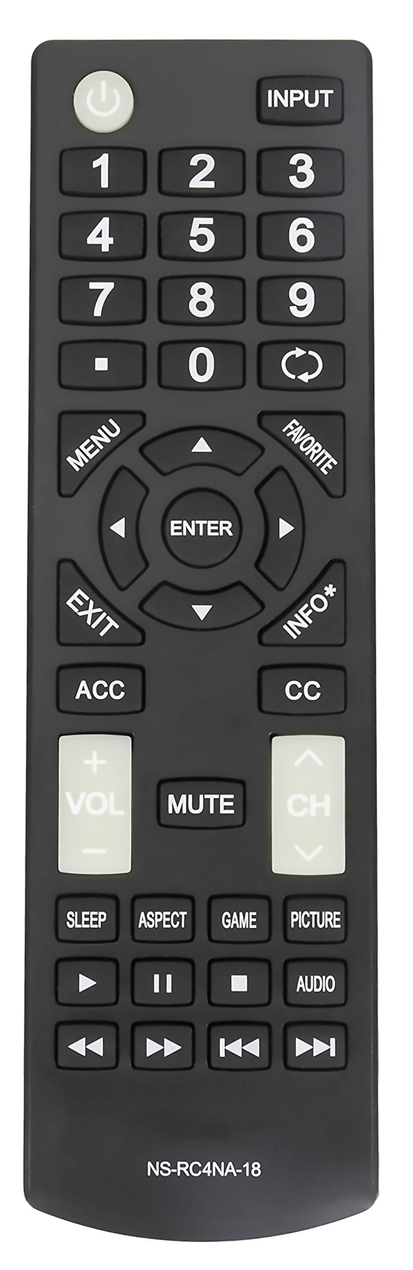 AULCMEET NS-RC4NA-18 NSRC4NA18 Remote Control Compatible with Insignia TV NS-55D510NA19 NS-22D510NA19 NS-40D510NA19 NS-43D420NA18 NS-32D220NA18 NS-39D310NA19 NS-19D310NA19 NS-19D310NA19 NS-39D310NA19 - LeoForward Australia