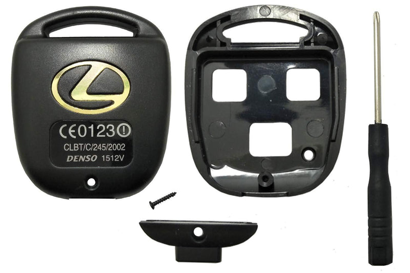  [AUSTRALIA] - Horande Keyless Entry Remote Control Key Replacement Key Fob Case Shell Fit For Lexus ES GS GX IS LS LX RX SC Key Fob Cover Case (Black) Black