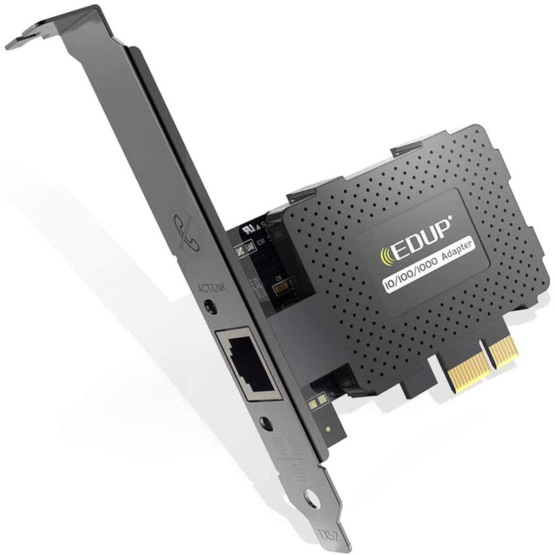 [AUSTRALIA] - EDUP Gigabit Ethernet PCI Express PCI-E Network Card 10/100/1000Mbps RJ45 LAN Adapter Converter for Desktop PC