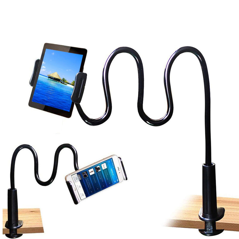  [AUSTRALIA] - MAGIPEA Tablet Stand Holder, Mount Holder Clip with Grip Flexible Long Arm Gooseneck Compatible with ipad iPhone/Nintendo Switch/Samsung Galaxy Tabs/Amazon Kindle Fire HD - Black