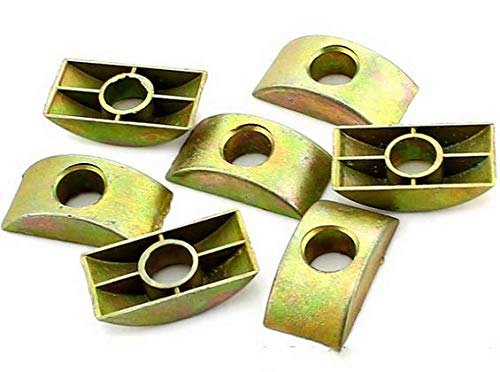  [AUSTRALIA] - LASSUM 10 Pcs Half Moon Nuts Spacer 8 mm Hole Dia Half Moon Shape Furniture Connector