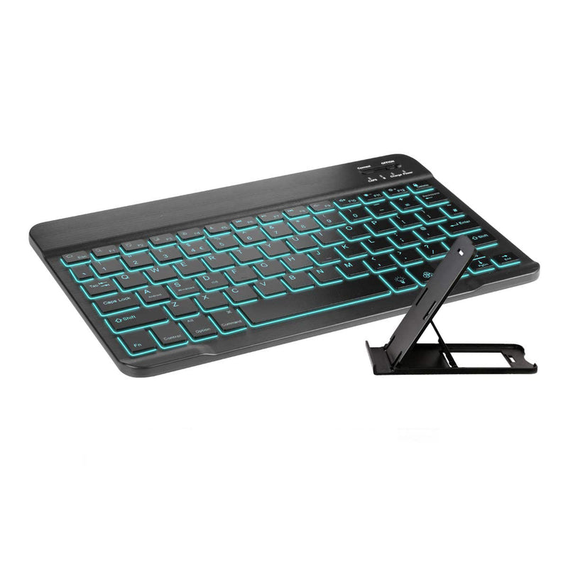  [AUSTRALIA] - Portable Ultra-Slim 7 Colors Backlit Wireless Bluetooth Keyboard Compatible with Samsung Galaxy Tab A 10.1/9.7/10.5,Galaxy Tab E 9.6/8.0, Tab S, Galaxy S9/S8/S7 & Other Bluetooth Devices