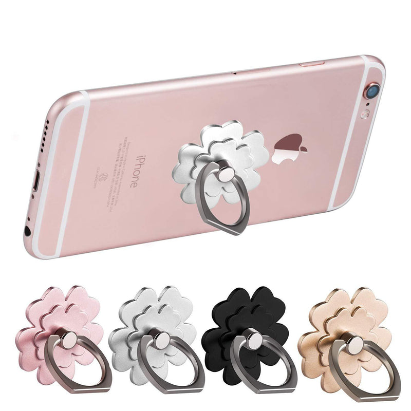 Cell Phone Ring Holder Stand Finger Rings Grip Car Mount 360° Rotation Kickstand Compatible for iPhone Xs X 11 8 7 7s 6 6s Samsung Galaxy S8 S7 S6 LG HTC Google Nexus Flower (4 Pack) - LeoForward Australia