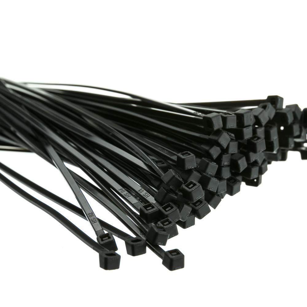  [AUSTRALIA] - 1000 PC 3-1/8" Black Self-Locking Nylon Cable Wire Ties Straps Bundle Zip Ties