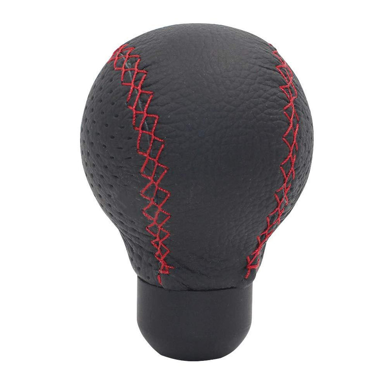  [AUSTRALIA] - Sakali Leather Round Ball Car Gear Stick Shift Shifter Knob Universal fit for Most Manual Transmission or Automatic Transmission Without Lock Button