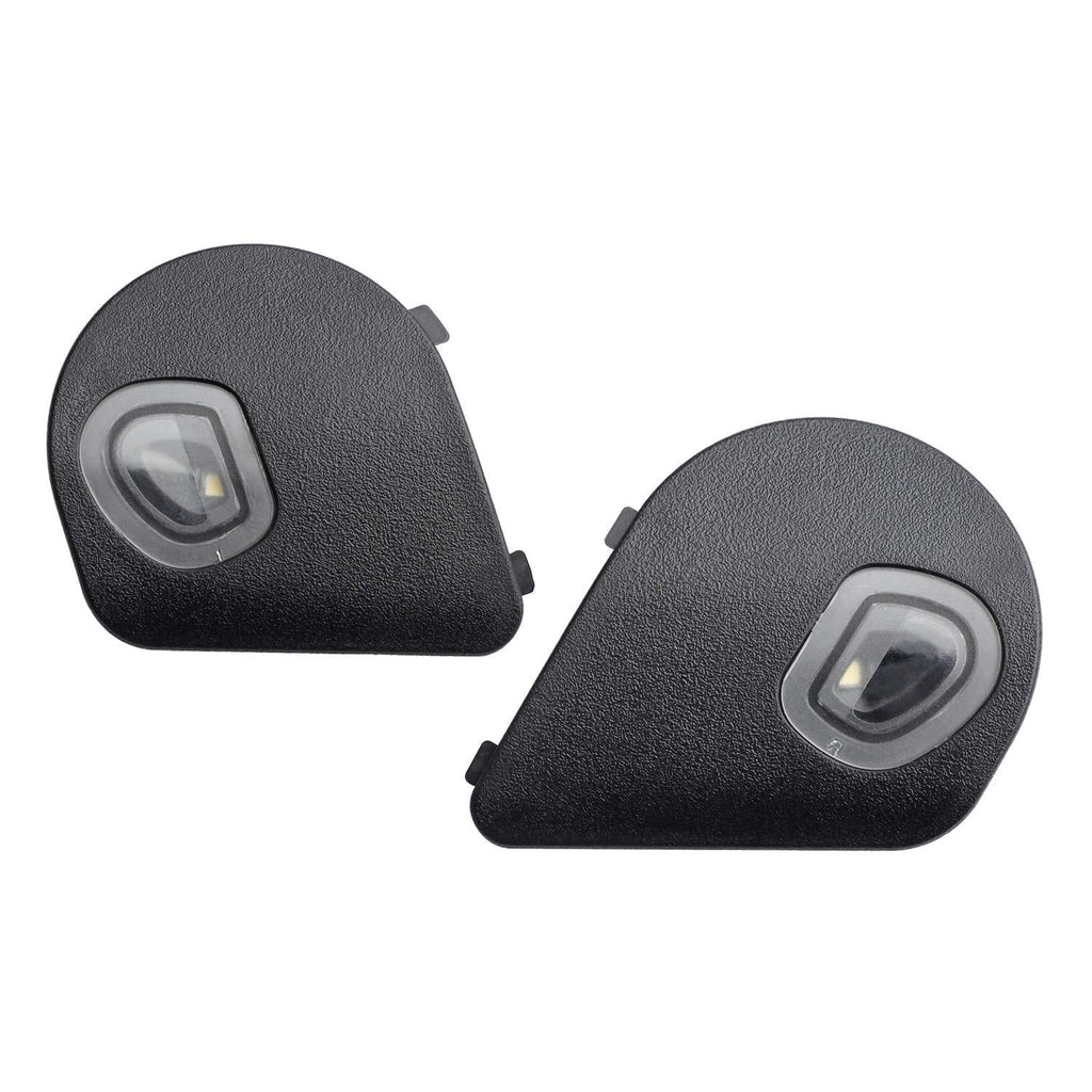  [AUSTRALIA] - HERCOO LED Puddle Lights Left and Right Side Mirror White Lamps Smoked Lens Compatible with 2010-2018 Dodge Ram 1500 2500 3500, Pack of 2
