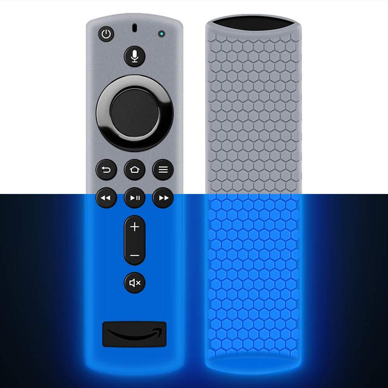 Remote Case/Cover for Fire TV Stick 4K,Protective Silicone Holder Lightweight[Anti Slip]ShockProof for Fire TV Cube/Fire TV(3rd Gen)Compatible with All-New 2nd Gen Alexa Voice Remote Control-Glow Blue Glow Blue - LeoForward Australia