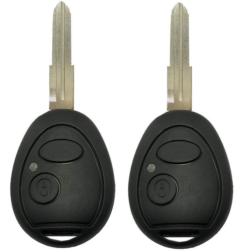  [AUSTRALIA] - ALIWEI 2 Pack Replacement Key Fob Shell Case Fit for Land Rover Discovery 1999-2004 Keyless Entry Remote Casing Key Cover Housing with Uncut Blade Blank (Black) Black