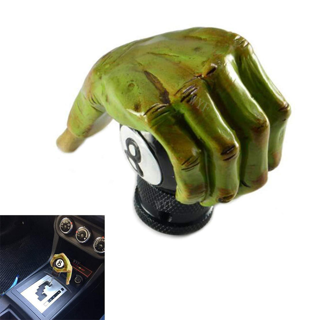  [AUSTRALIA] - WYF Universal Shift Knob Ghost Claw Hand Skull Gear Stick Black 8 Ball Shifter Knob for Most Manual or Automatic Gear Without Button (Green) Green