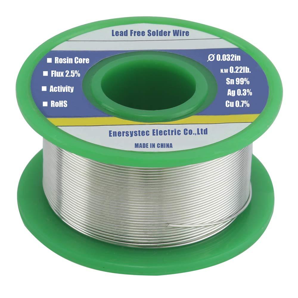  [AUSTRALIA] - Lead Free Solder Wire Rosin Core Flux 2.5% Sn99 Ag0.3 Cu0.7 Flow Dia0.032in Weight 0.22lb. for High Precision Electronics Soldering DIY Repair
