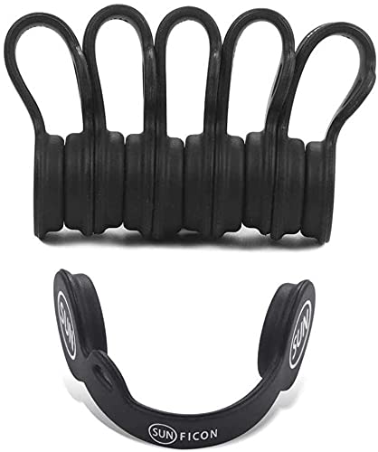  [AUSTRALIA] - SUNFICON Magnetic Cable Clips Cable Organizers Earbuds Cords Clips Bookmark Whiteboard Noticeboard Fridge Magnets USB Cable Managers Keepers Ties Straps for Home Kitchen,Office,School,5 Pack Black