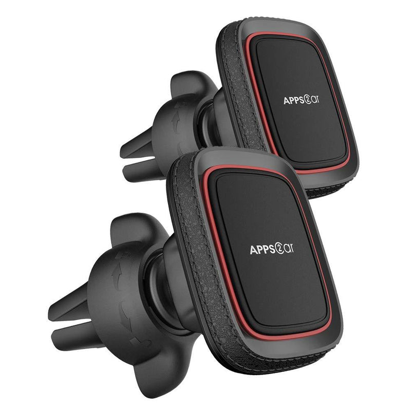  [AUSTRALIA] - 2 Pack Magnetic Phone Car Mount, Apps2car Car Phone Holder Mount Magnetic, Built in 6 Strong Magnets, Air Vent Cell Phone Holder for Car with Adjustable Secure Tightening System