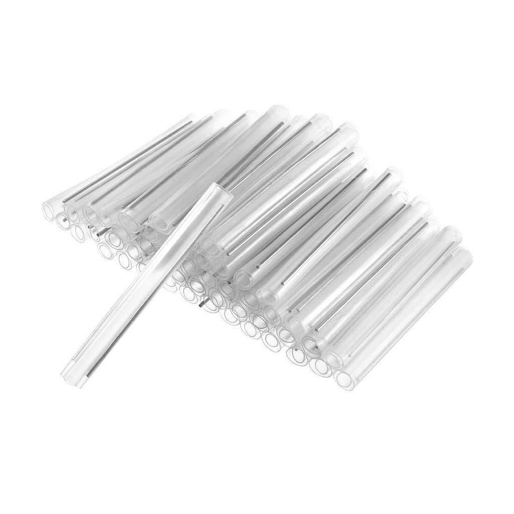  [AUSTRALIA] - uxcell 59mm 6mmOD Fiber Optic Fusion Splice Tube Protector Sleeves, Clear Heat Shrinkable, 2 Pins, 300pcs