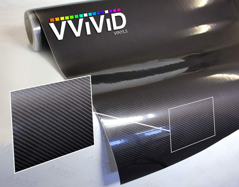  [AUSTRALIA] - VViViD High Gloss Black Carbon Fiber Tech Art 3-Layer 3D Realistic True Carbon Fiber Look Cast Vinyl Wrap (1ft x 5ft) 1ft x 5ft