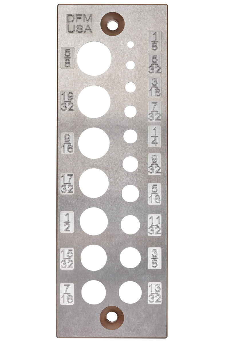  [AUSTRALIA] - DFM A2 Steel Dowel Plate 17 Holes MADE IN USA (English 17 Holes) English 17 Holes