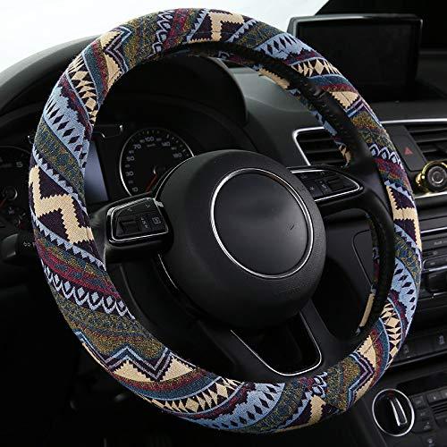  [AUSTRALIA] - SHAKAR Bohemian Style Steering Wheel Covers-Universal Fit,15 inch (Bohemian)
